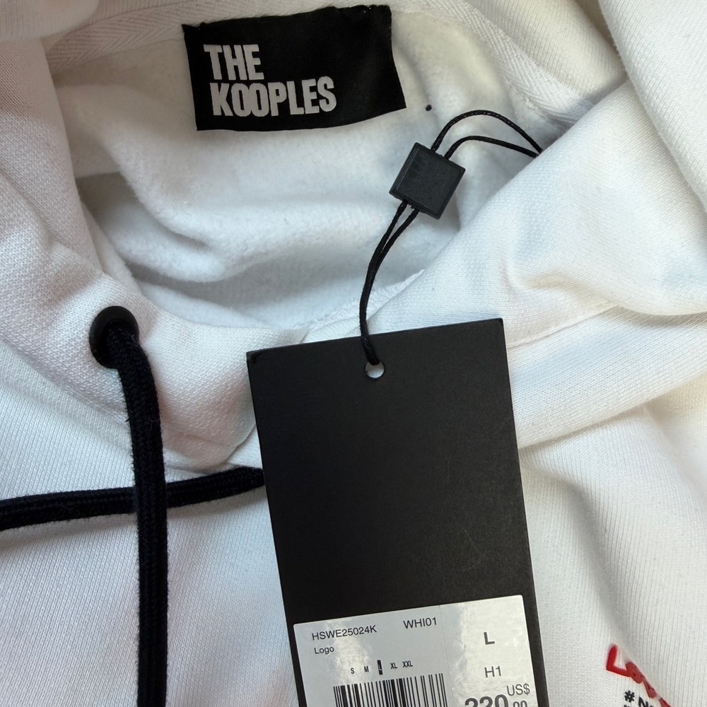 The Kooples - NWT $220 I Love Kooples Logo White Sweatshirt Large - Picture 10 of 13